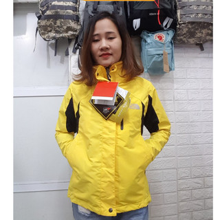 Áo gió thể thao 2 lớp chống nước kiểu dáng trẻ trung (hàng VNXK cực đẹp) màu vàng