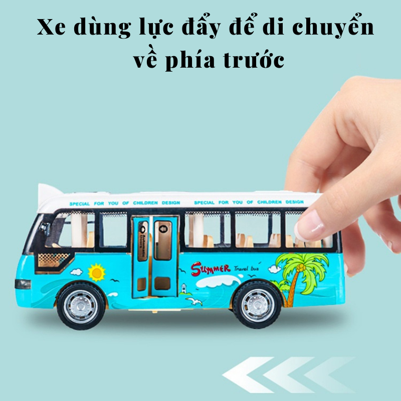 Đồ Chơi Ô Tô Xe Buýt SKM School Bus Cho Trẻ Em Mở Được Cửa, Có Đèn, Âm Thanh Giá rẻ, xe ô tô đồ chơi