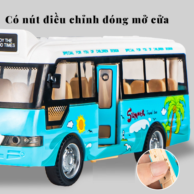 Đồ Chơi Ô Tô Xe Buýt SKM School Bus Cho Trẻ Em Mở Được Cửa, Có Đèn, Âm Thanh Giá rẻ, xe ô tô đồ chơi