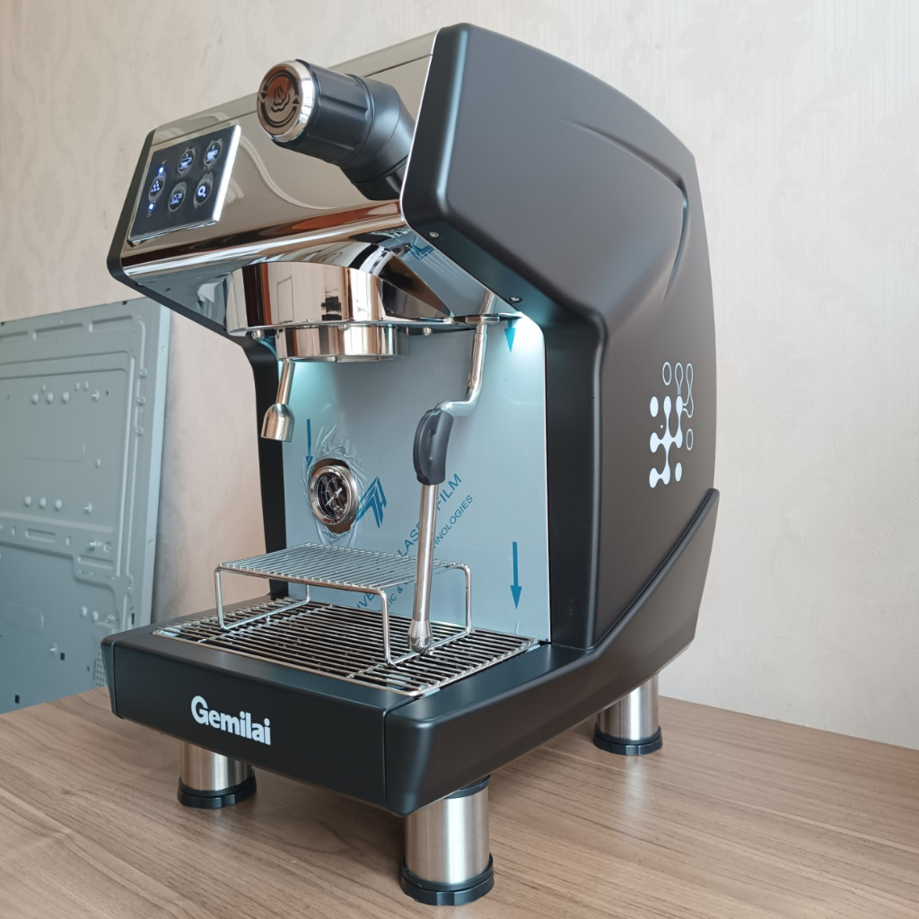 Máy pha cà phê Gemilai CRM 3200B - Chuyên cà phê mang đi Take Away - 3 nồi hơi - có đồng hồ áp