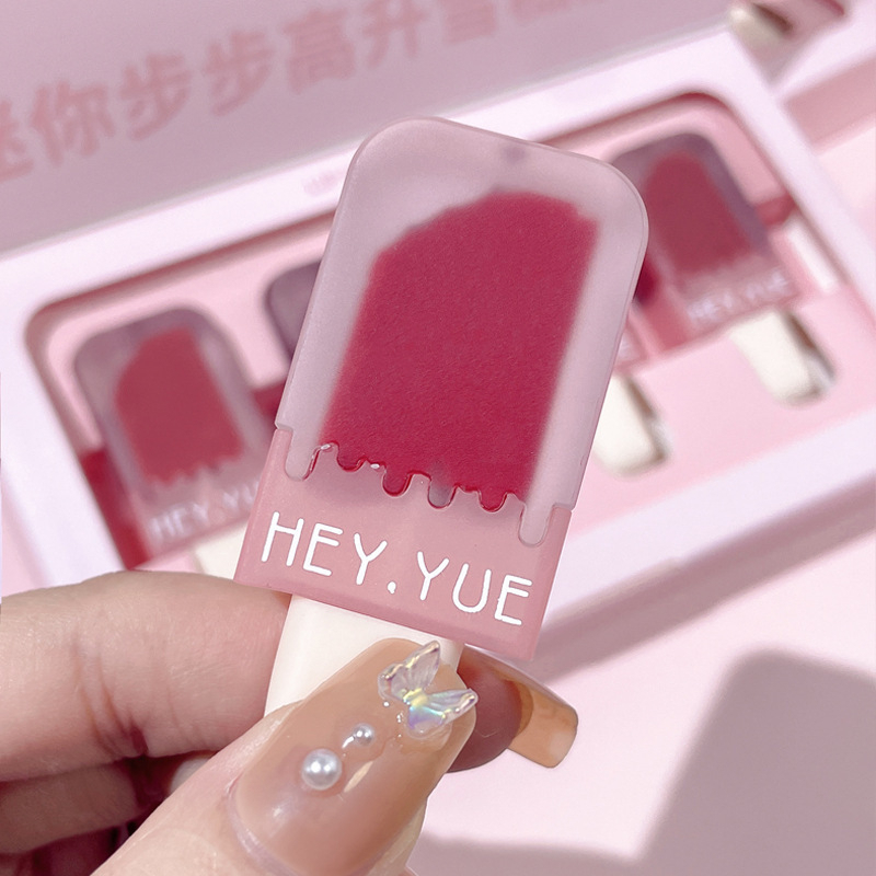 Set son que kem HEYYUE, chất son mướt, mịn, nhung môi
