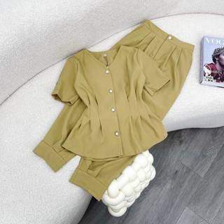 Set bộ bigsize Tú Mỡ Set Bigsize Nữ Thiết Kế Trẻ Trung Set Đồ Bộ Đi Làm Dạo Phố Đủ Size 45-70kg DB0060
