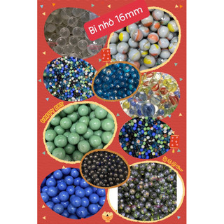 30 viên bi thuỷ tinh nhỏ 16mm - bi trang trí cây cảnh và hồ cá - bi ve truyền thống