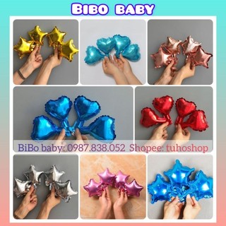 Bóng hình trái tim, ngôi sao nhí 5inch trang trí sinh nhật - BiBo baby