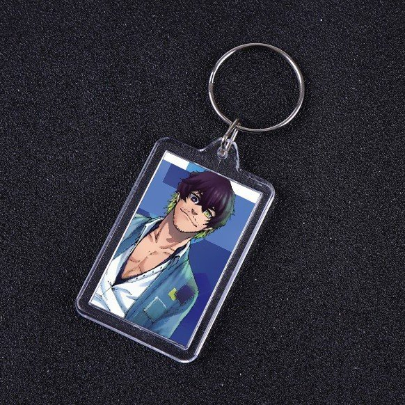 Móc khóa mica IN HÌNH BLUE LOCK ver NỀN MÀU anime chibi xinh xắn tiện lợi dễ thương