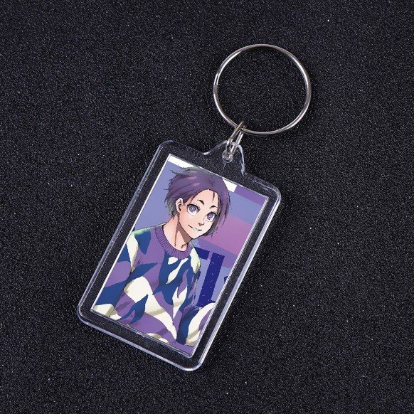 Móc khóa mica IN HÌNH BLUE LOCK ver NỀN MÀU anime chibi xinh xắn tiện lợi dễ thương