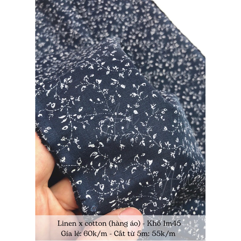 Vải linen mix cotton 0,5m