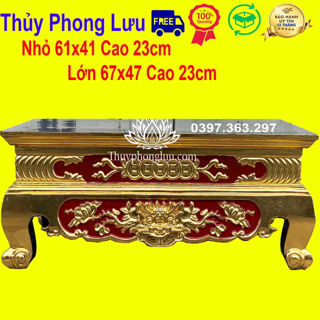 Bàn osin gỗ mít,mâm xà hầu kê đồ thờ cúng gỗ mít 2 cỡ bàn to nhỏ