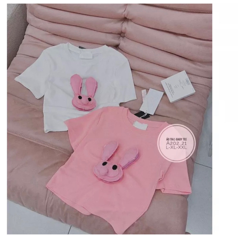 Áo croptop Thỏ Bông gắn 3 kim băng phía sau TTA688