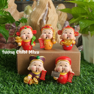 Bộ 05 tượng ngũ tài 7cm cao cấp