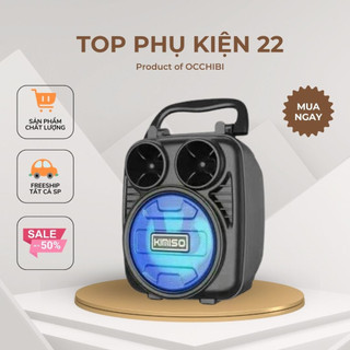 Loa bluetooth kimiso kms-1182 thiết kế nhỏ gọn, kèm giá đỡ điện thoại. âm thanh sống động bảo hành 12 tháng