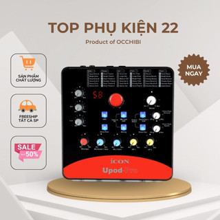 Sound card icon upod pro bản tiếng anh . tích hợp 72 hiệu ứng vang , âm thanh xuất ra 32bit + 12 tháng bh topphukien22