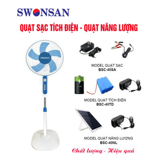 Quạt cây sạc tích điện swonsan bsc 4010td năng lượng mặt trời