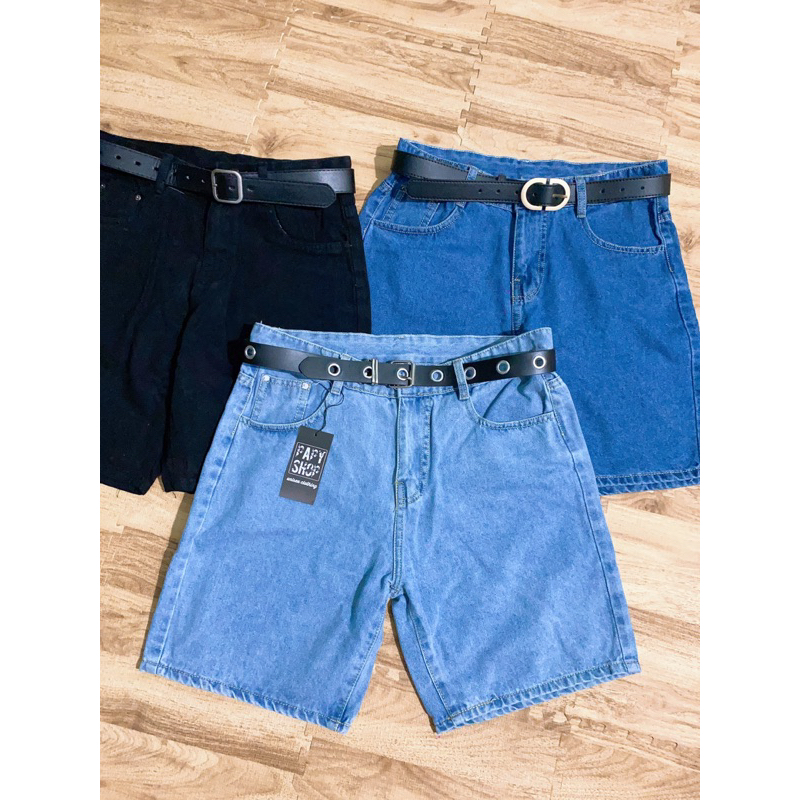 Short Jean ống rộng Unisex