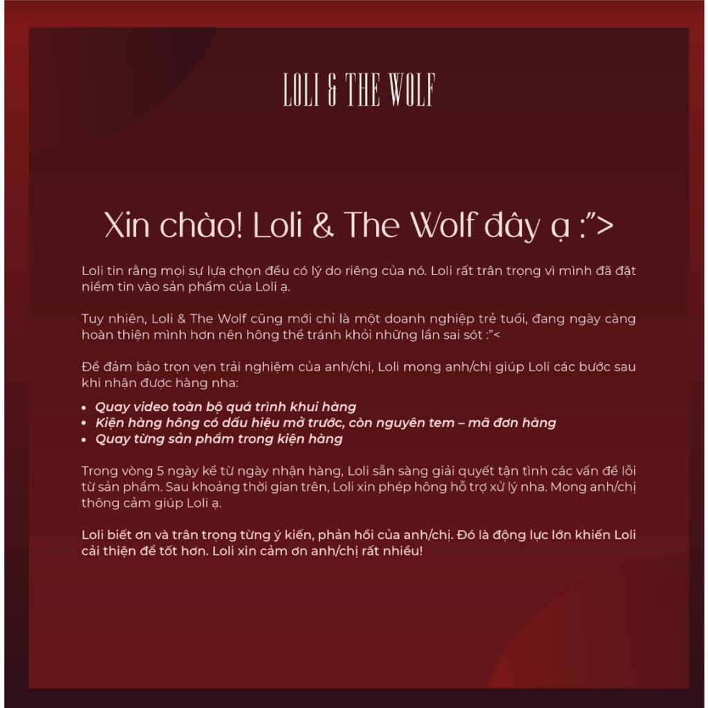 Nước Hoa Nam Nữ Loli & The Wolf Not A Fairy Tale Hương Thơm Thanh Mát Giữ Hương Tốt Chính Hãng Chai 10ml