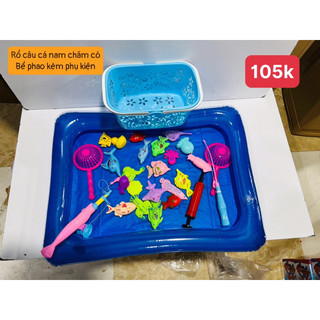 Bộ câu cá nhựa kèm rổ và phao cho bé vui nghịch