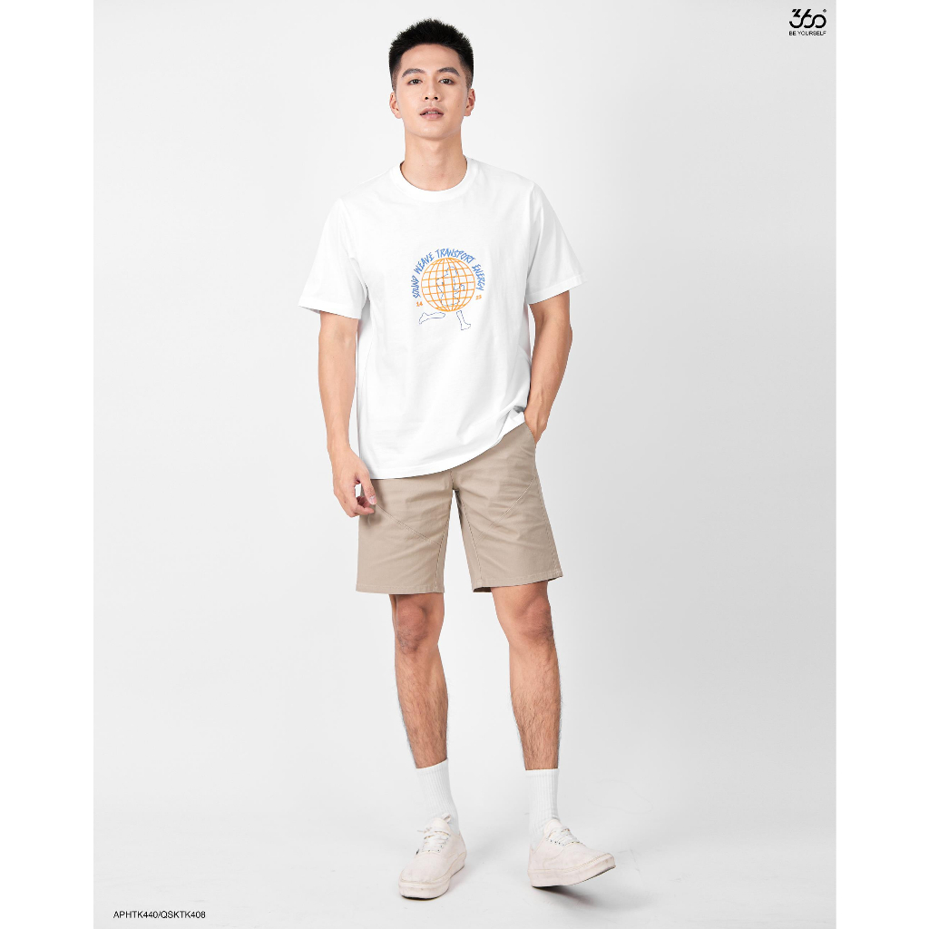 Áo thun nam đen trắng in hình trẻ trung thương hiệu 360 Boutique chất liệu cotton cao cấp - APHTK440