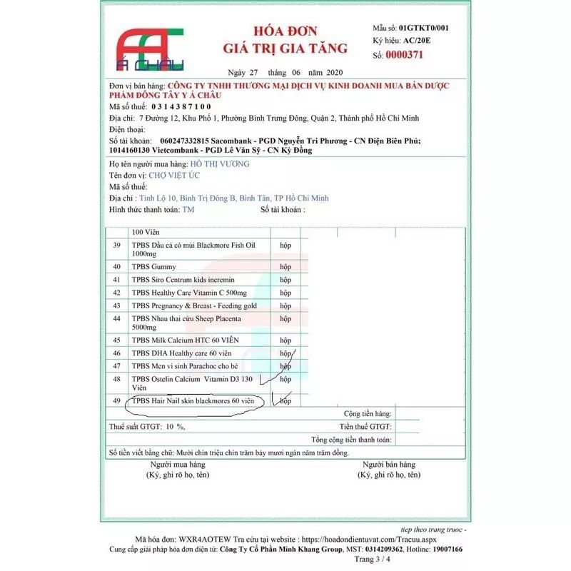 Blackmores Nail, Hair and Skin 60 viên tóc khỏe
