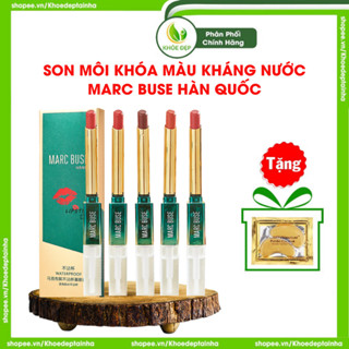 Son khóa màu chống nước Marc Buse, son môi bền màu kháng nước lâu trôi, chất son nhung lì, son 2 đầu Marc Buse Hàn Quốc