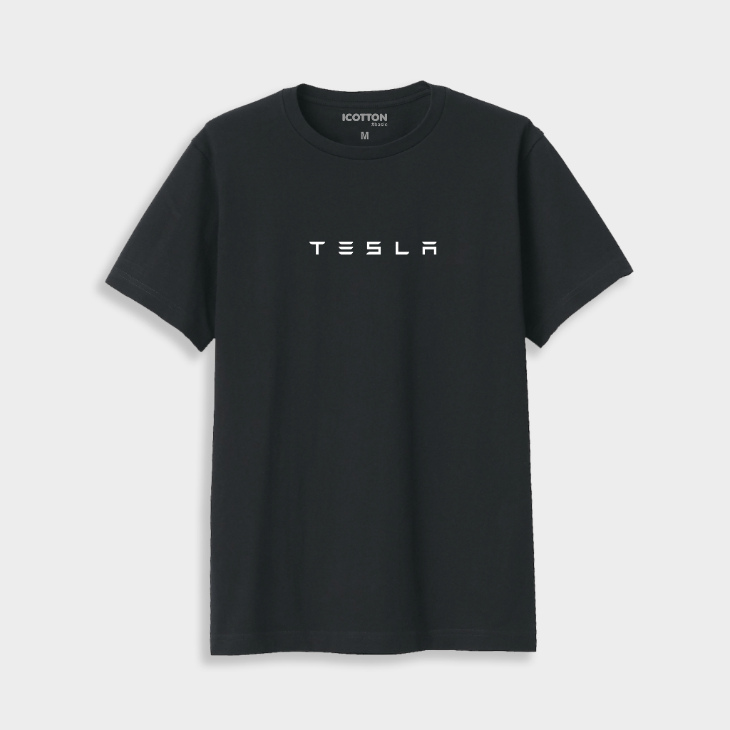  Áo phông nam chữ Tesla dáng vừa