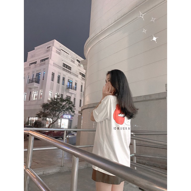 Áo phông hoạt hình trắng đỏ Foreve TTA688