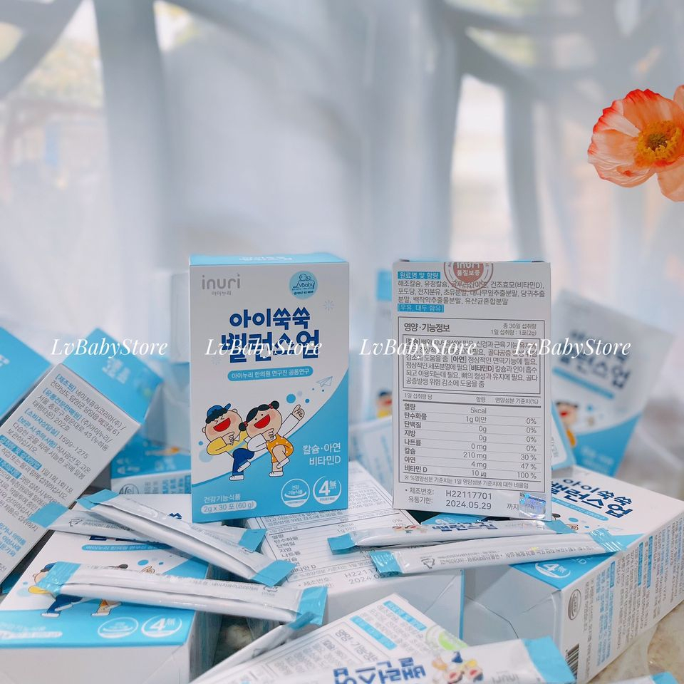 CANXI SỮA NON TẢO BIỂN KẼM - D INURI CAO CẤP NHẤT XỨ HÀN