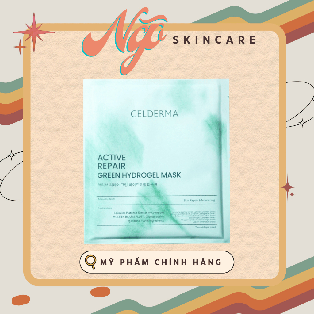 Mặt Nạ Thạch Tảo Xoắn Celderma Active Repair Green Hydrogel Mask
