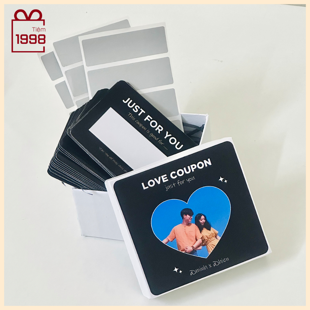 Love Coupon Box | Phiếu Quà Tặng Bạn Trai, Bạn Gái Thẻ Cào Tự Ghi Yêu Cầu