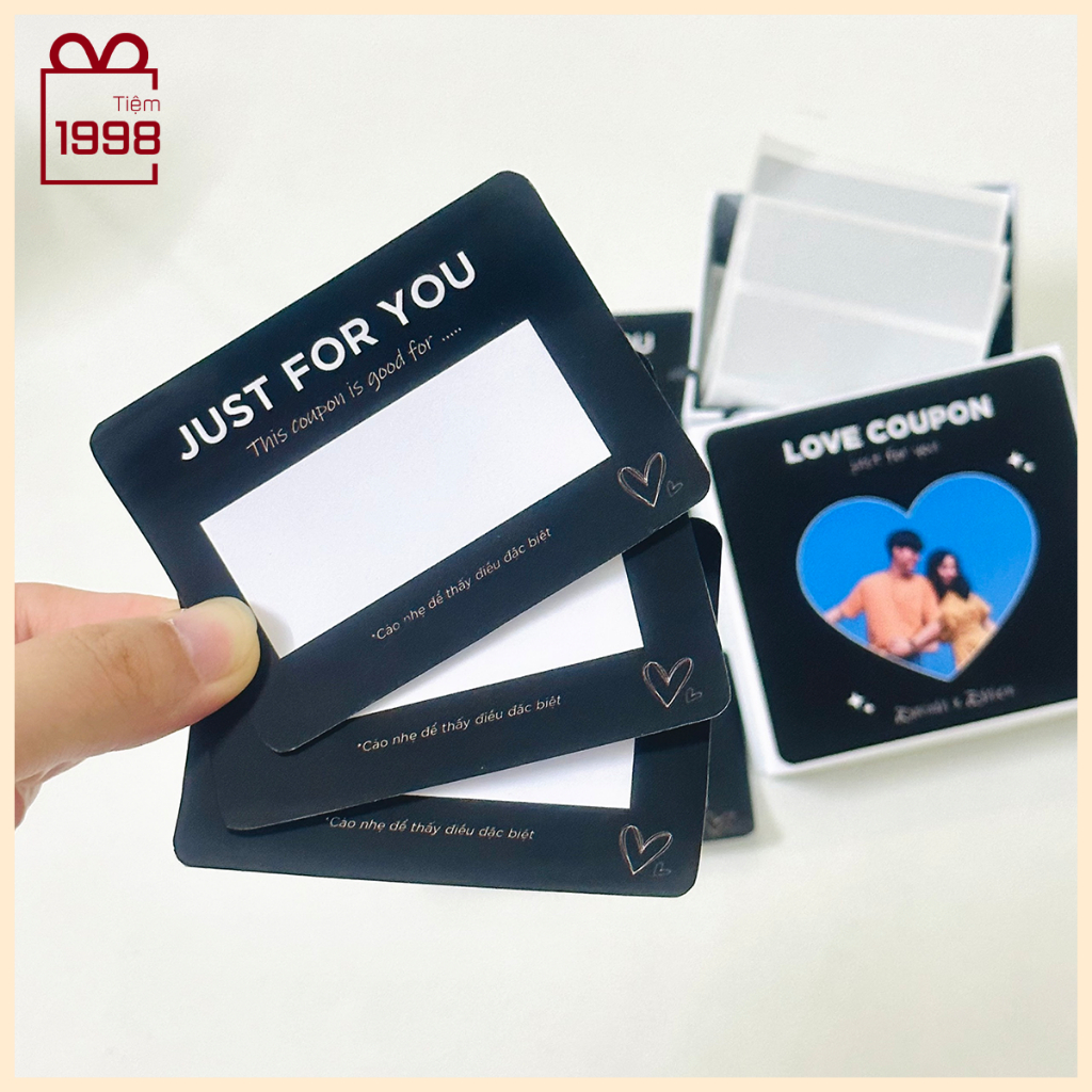 Love Coupon Box | Phiếu Quà Tặng Bạn Trai, Bạn Gái Thẻ Cào Tự Ghi Yêu Cầu