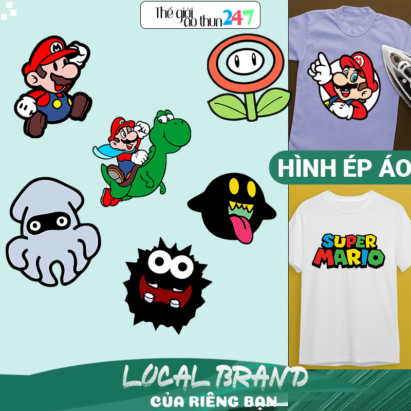 Hình Mario M2 cho bé bằng bàn là, bàn ủi