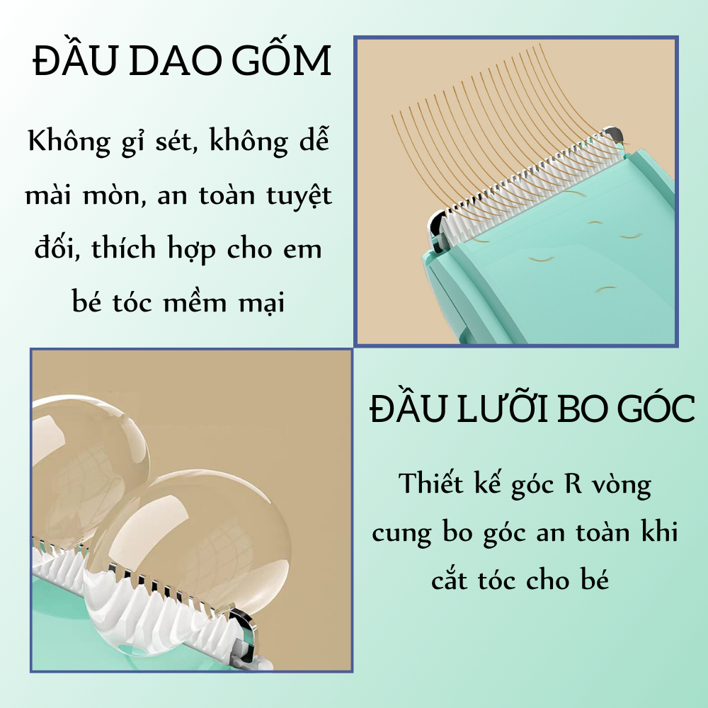 Tông Đơ Cắt Tóc Cho Bé Tokya Không Gây Tiếng Ồn Dễ Dàng Vệ Sinh