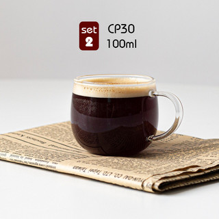 Bộ tách trà cafe thủy tinh chịu nhiệt CP30 100mL (2/4/6 tách) - Bộ ly thủy tinh chịu nóng lạnh Samahome Shop