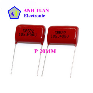 Tụ cbb22 105j 400v 1uf ,p=20mm mới đét xin xò