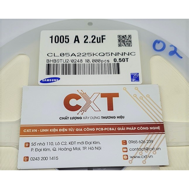 Tụ 225 2.2uF 6.3V 0402 (10c)