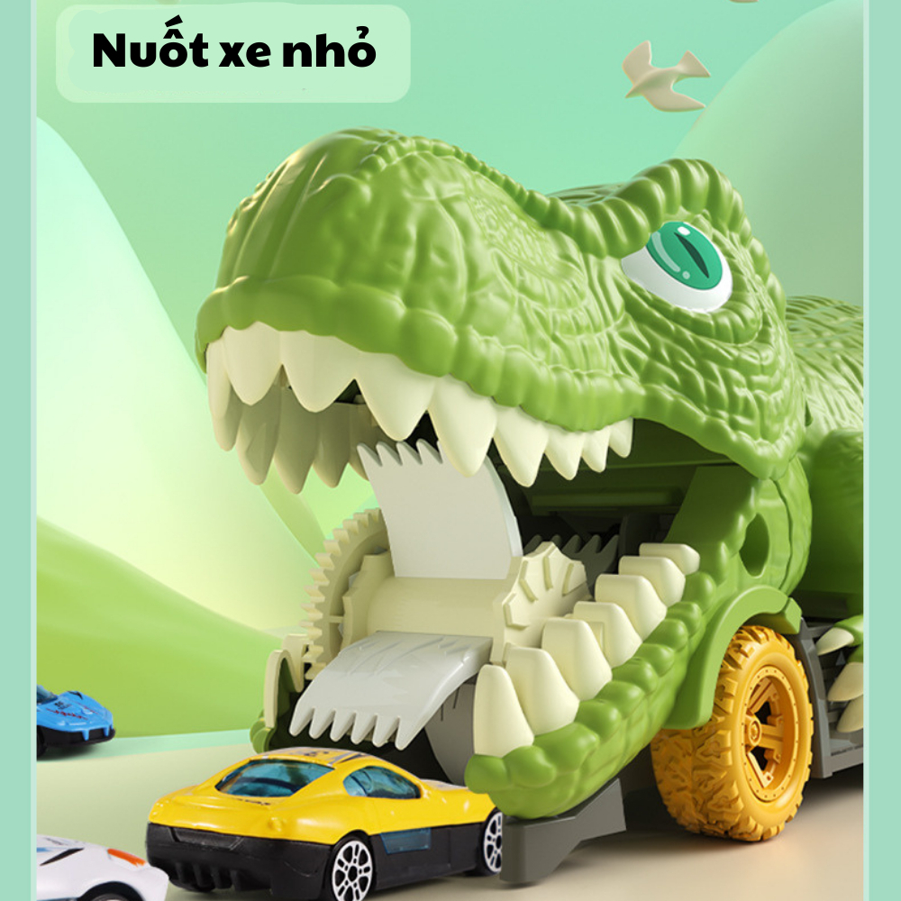 Bộ Đồ Chơi Khủng Long nuốt xe-Đồ Chơi khủng long ngậm xe, Đồ Chơi Khủng Long kèm Ô Tô Đồ Chơi Cho Bé PUKAPI