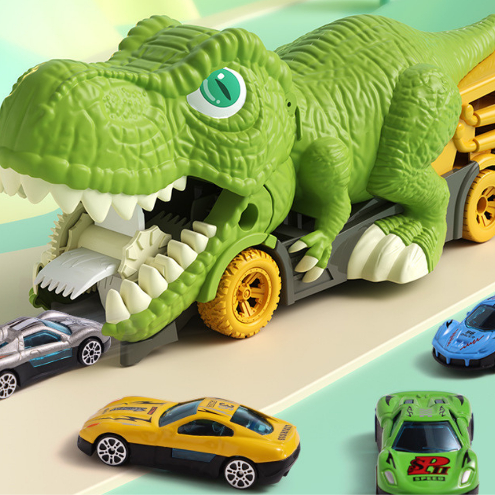 Bộ Đồ Chơi Khủng Long nuốt xe-Đồ Chơi khủng long ngậm xe, Đồ Chơi Khủng Long kèm Ô Tô Đồ Chơi Cho Bé PUKAPI