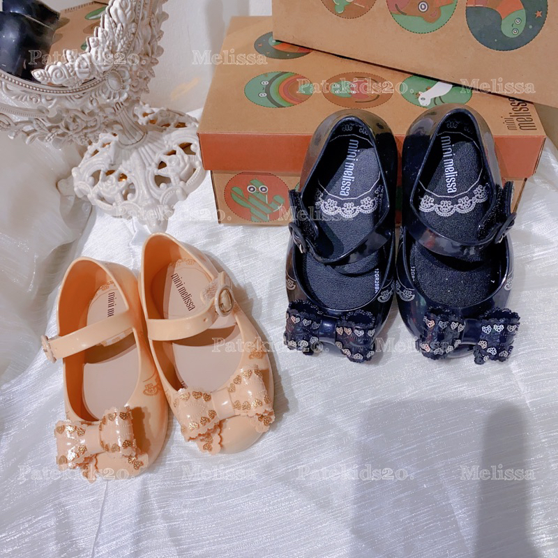 Giầy bệt nhựa thơm nơ hoạ tiết điệu đà cho bé yêu🌸🌸🌸