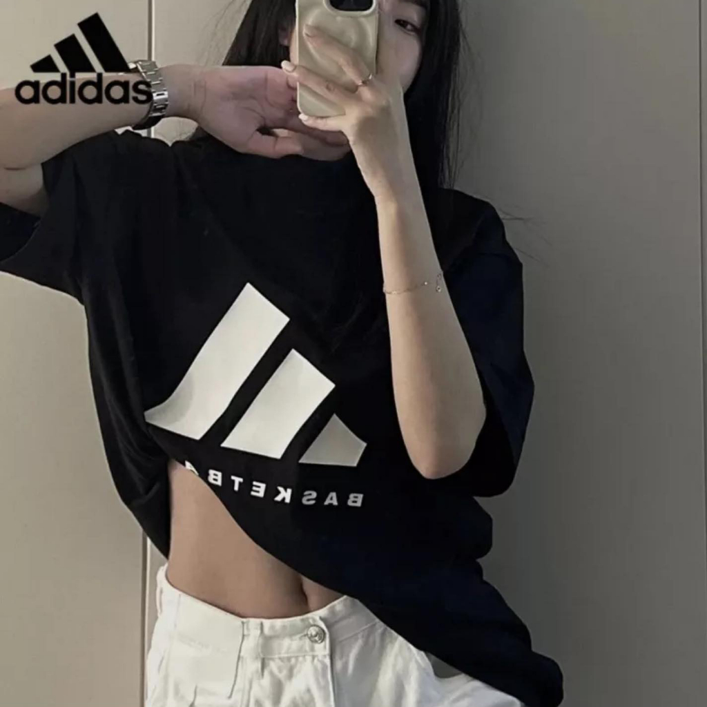 Áo phông Adidas Basketball unisex rộng chất áo thun cotton nam nữ 918 Ofus