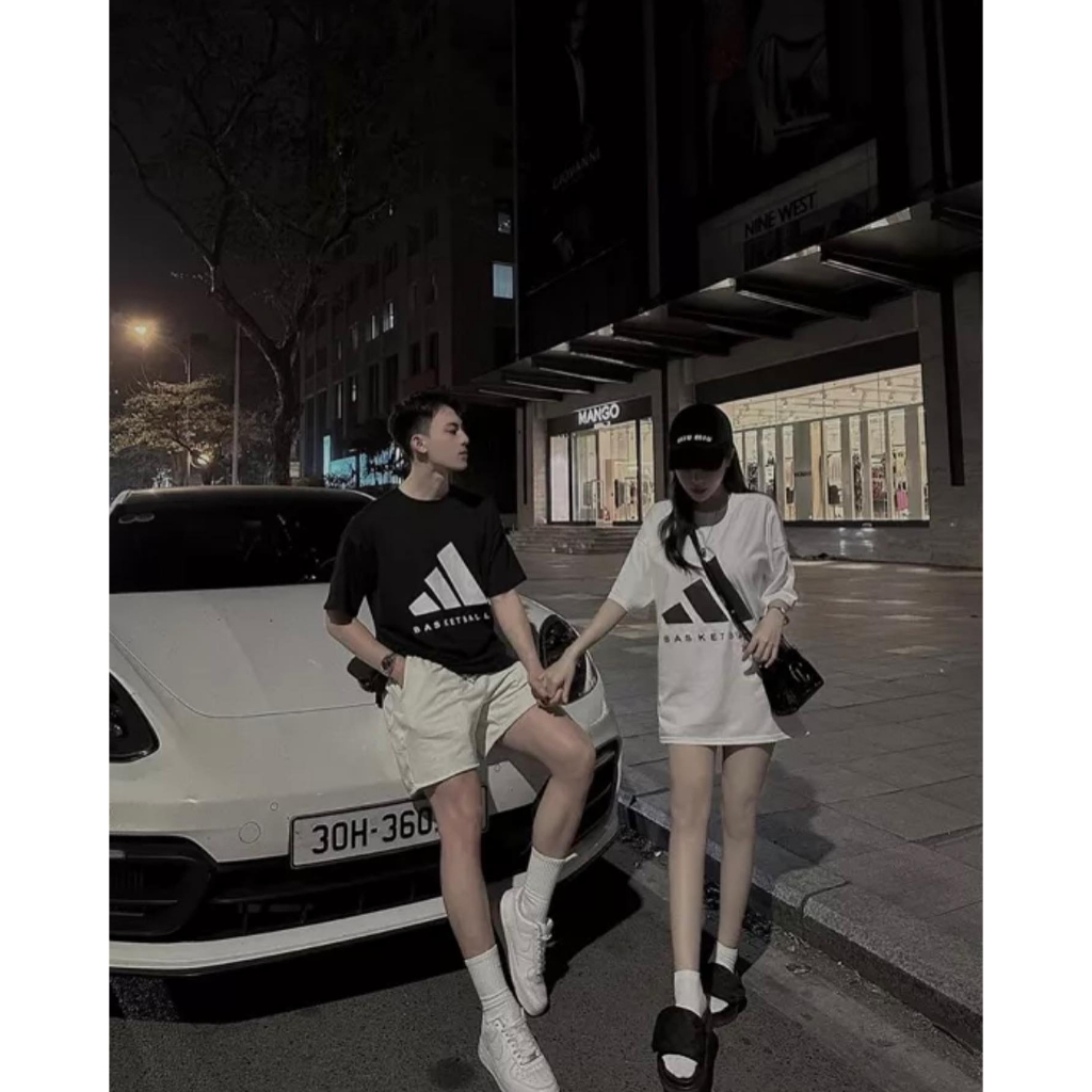 Áo phông Adidas Basketball unisex rộng chất áo thun cotton nam nữ 918 Ofus