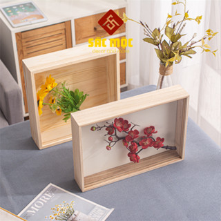 Khung ảnh gỗ decor trang trí hoa khô, Làm tranh handmade độc đáo | Thiết kế size theo yêu cầu