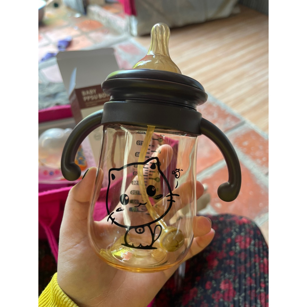 Bình sữa mèo đen có kèm van chống sặc-Sản phẩm kèm hộp