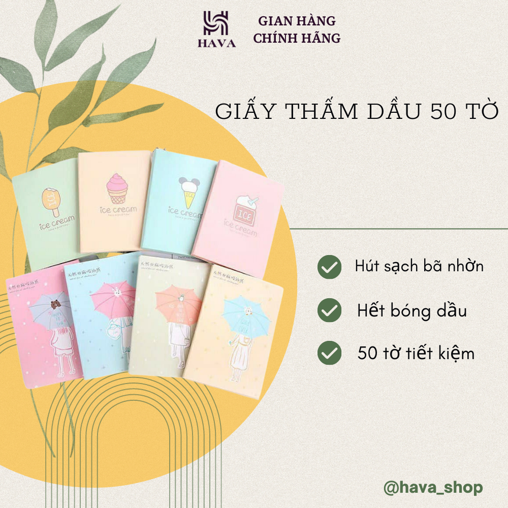 Giấy thấm dầu nội địa trung 50 tờ HAVA SHOP