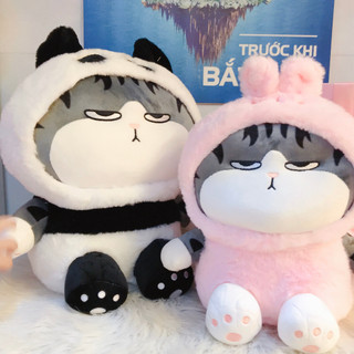 Gấu bông mèo hoàng thượng áo thỏ - mèo hoàng thượng cosplay ếch xanh chất liệu lông mịn cao cấp