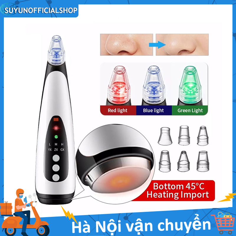 Máy hút mụn đầu đen dụng cụ làm sạch lỗ chân lông làm nóng giúp hút mụn cám, mụn đầu đen