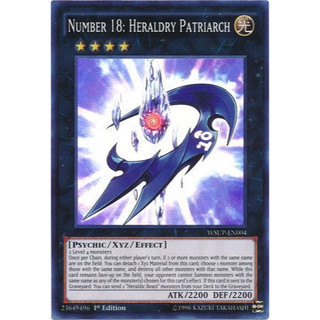 [ Dưa Hấu Yugioh ] Lá bài thẻ bài Number 18 Heraldry Patriarch - Super Rare - Tặng bọc bài nhựa bảo quản