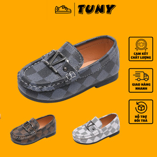 Giày lười moca cho bé trai da cao cấp phong cách thời trang lịch lãm t35
