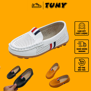 Giày lười moca cho bé trai từ 2 - 6 tuổi thời trang lịch lãm da mềm thoáng khí - t36