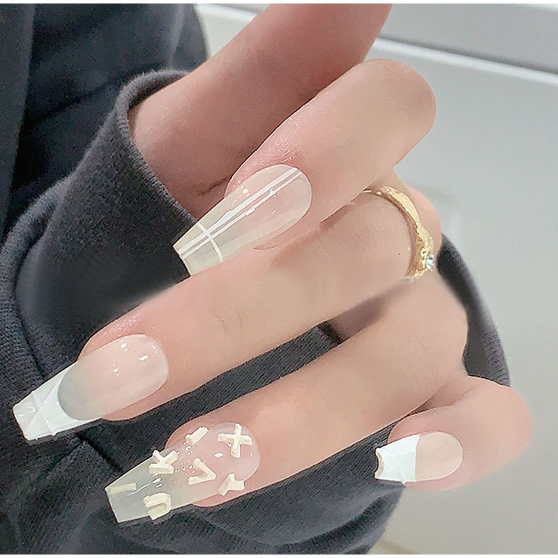 1 Khuôn Trang Trí Móng Tay Bằng Silicone Hình Chữ Cái 3D DIY
