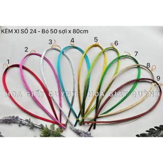 Kẽm xi số 24 làm hoa - bó 50 sợi x 80cm