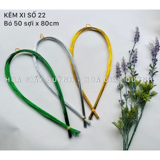 Kẽm xi số 22/số 20 làm hoa - bó 50 sợi x 80cm